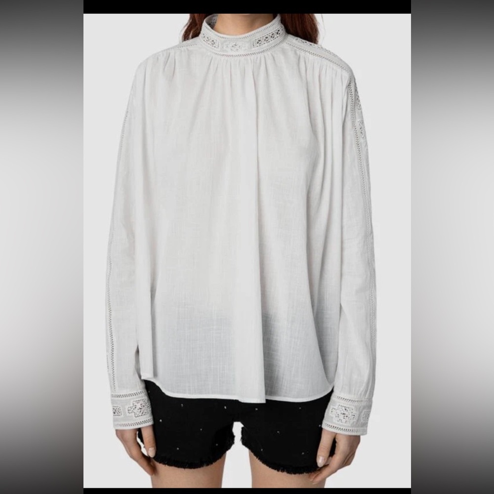 Zadig & Voltaire White Embellished Blouse